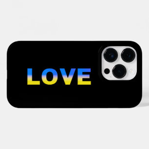 Coque Case-Mate iPhone Bleu et Jaune Aimer la paix dans la guerre Ukraine