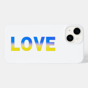 Coque Case-Mate iPhone Bleu et Jaune Aimer la paix Ukraine Inspiré modern