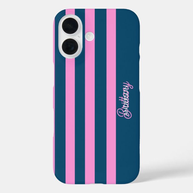 Coques Case-Mate iPhone Bleu et rose Motif  personnalisé (Verso)