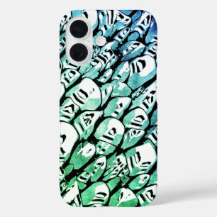 Coque Pour iPhone 16 Bleu et vert