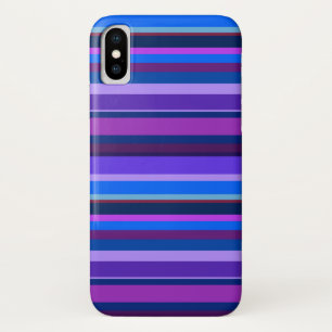 Coque Case-Mate iPhone Bleu et violet bandes horizontales