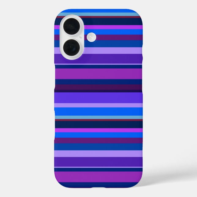 Coques Case-Mate iPhone Bleu et violet bandes horizontales (Verso)