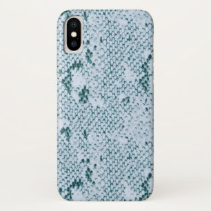 Coque Case-Mate iPhone Bleu fabuleux et blanc Snakeskin