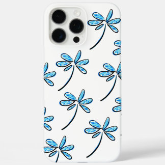 Coque iPhone 16 Pro Max bleu fleuri
