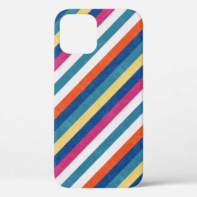 Coques Case-Mate iPhone Bleu framboise Orange Jaune Blancs Motif (Verso)