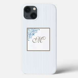 Case-Mate iPhone Case Bleu français Fleur de Lis Script Monogramme
