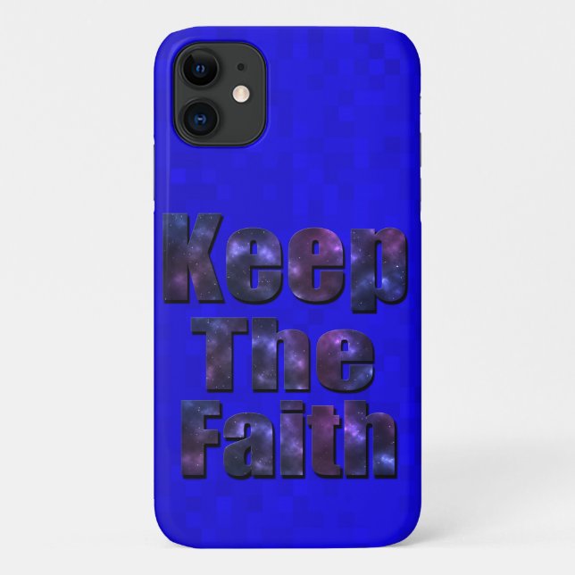 Coques Case-Mate iPhone Bleu Garder Le Logo De La Foi, (Dos)