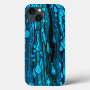 Case-Mate iPhone Case Bleu gouttes acrylique pourrissant Abstrait Fluid 