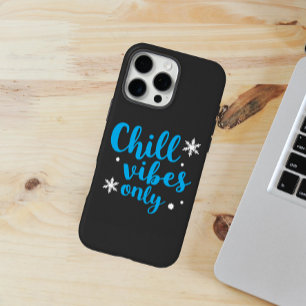 Coque iPhone 16 Pro Max Bleu gras "Vibes de refroidissement seulement" ave