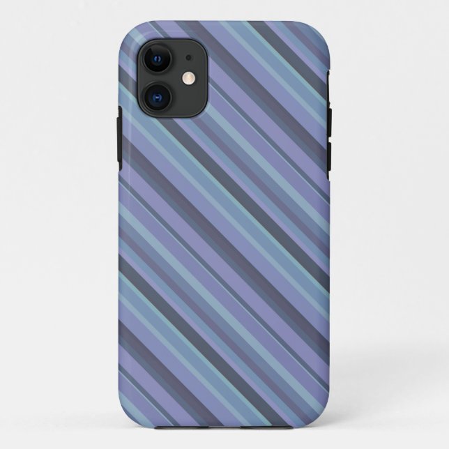 Coques Case-Mate iPhone Bleu-gris bandes diagonales (Dos)