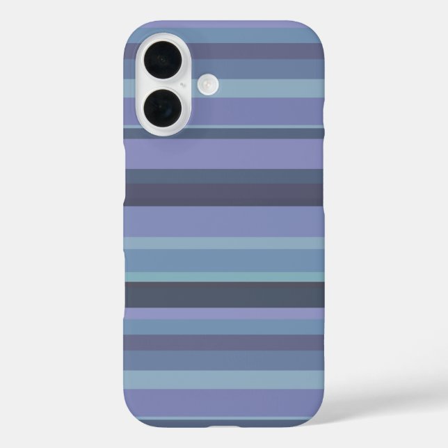 Coques Case-Mate iPhone Bleu-gris, bandes horizontales (Verso)