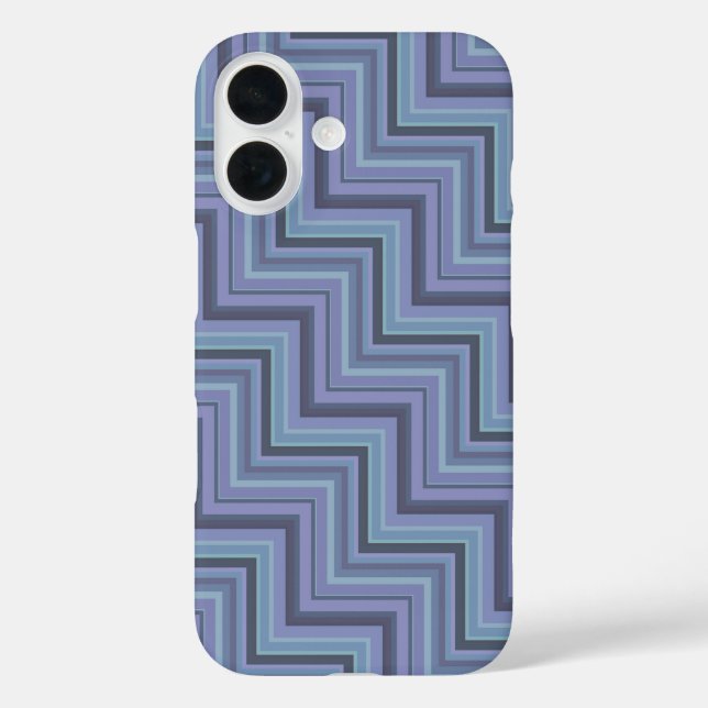 Coques Case-Mate iPhone Bleu gris rayures motif (Verso)