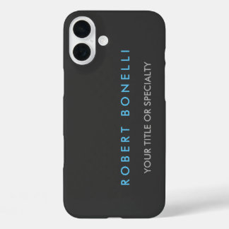 Coque Pour iPhone 16 Plus Bleu gris tendance