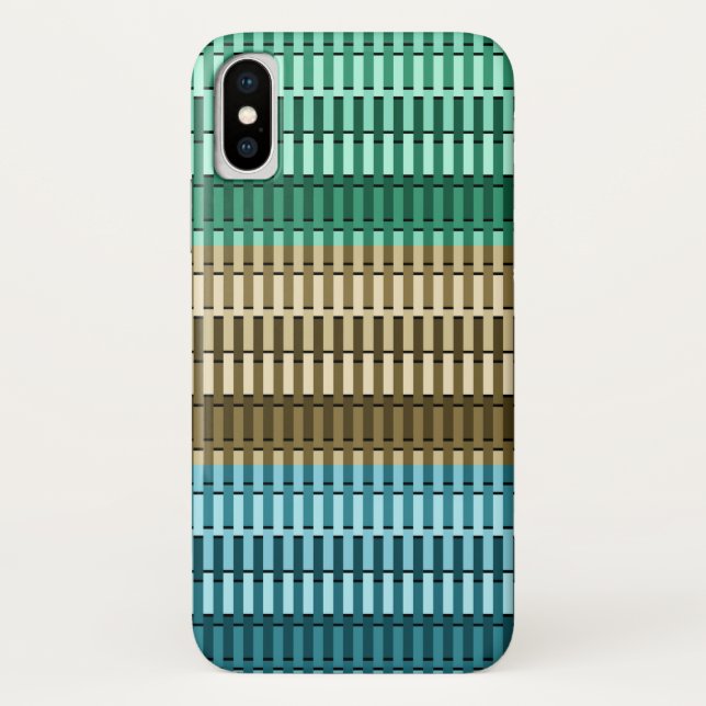 Coques Case-Mate iPhone Bleu Jaune Vert élégant Moderne Motif Abstrait (Dos)