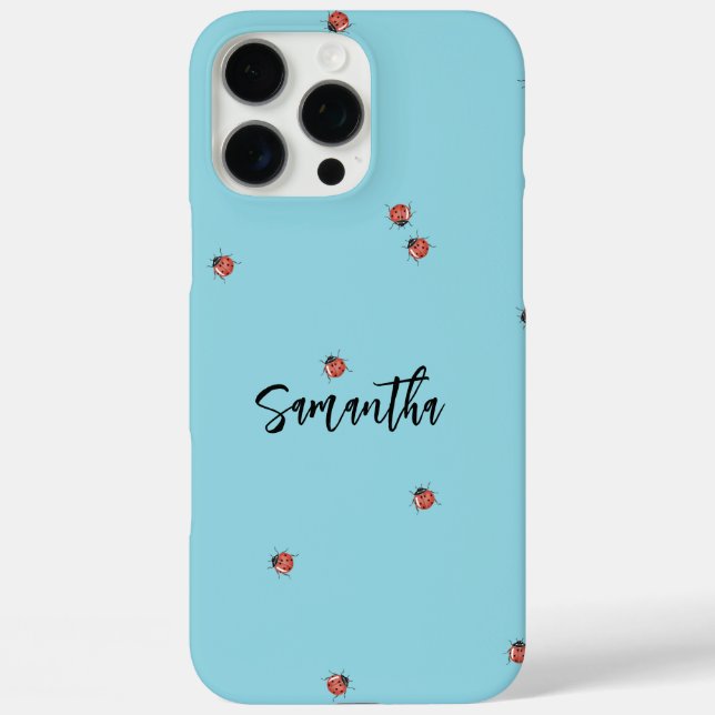 Coques Case-Mate iPhone Bleu Ladybug (Verso)