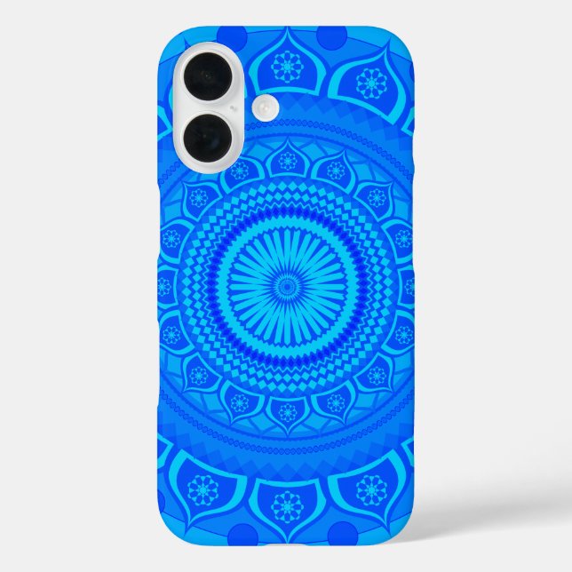Coques Case-Mate iPhone Bleu mandala indien (Verso)