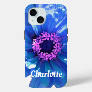 Coque Case-Mate iPhone Bleu marguerite bleu photo florale