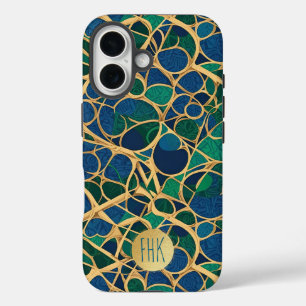 Coque Pour iPhone 16 Bleu marin, Turquoise, Émeraude