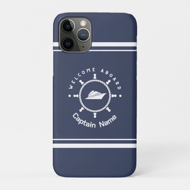Coques Case-Mate iPhone Bleu Marine Ancre nautique club bateau marina (Dos)