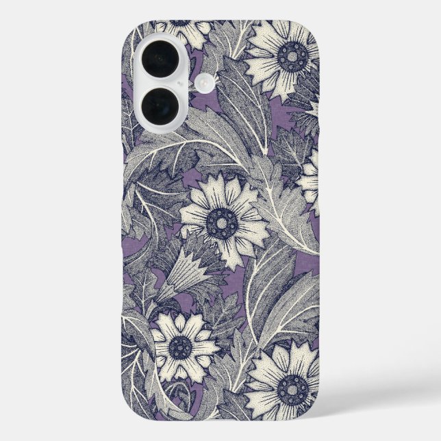 Coques Case-Mate iPhone bleu marine d'acanthus (Verso)