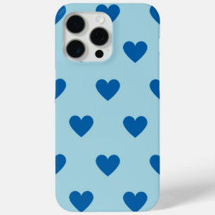 Coque Case-Mate iPhone Bleu mignon simple Motif de coeur