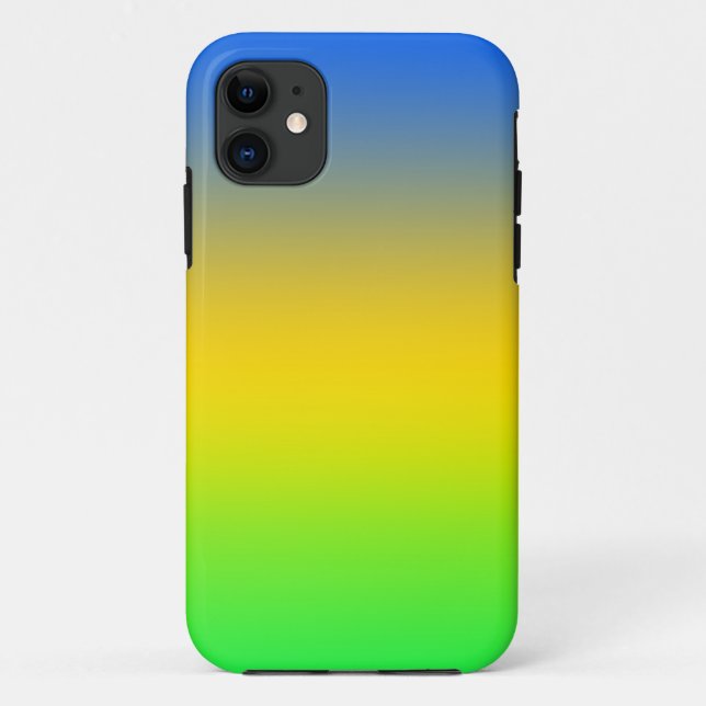 Coques Case-Mate iPhone Bleu néon, jaune, dégradé vert, ombre. (Dos)