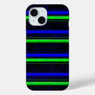 Coque Case-Mate iPhone Bleu Noir Grandes Vertes