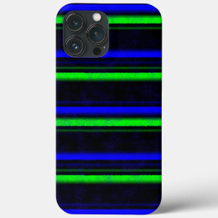 iPhone 13 Pro Max Case Bleu Noir Grandes Vertes