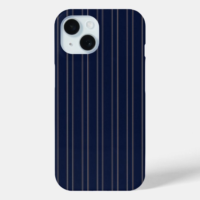 Coques Case-Mate iPhone Bleu Nuit Ivoire Or Rayures (Verso)
