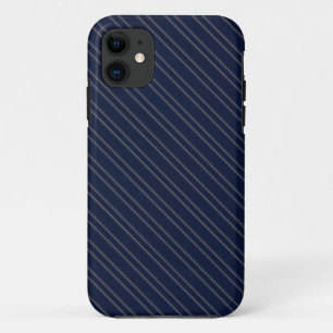 Case-Mate iPhone Case Bleu Nuit Ivoire Or Rayures