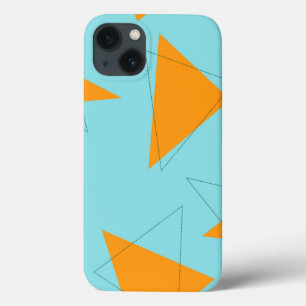 Case-Mate iPhone Case Bleu, orange, cool, tendance, moderne triangle mot