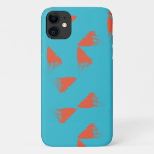 Case-Mate iPhone Case Bleu, orange, dynamique, motif géométrique tendanc