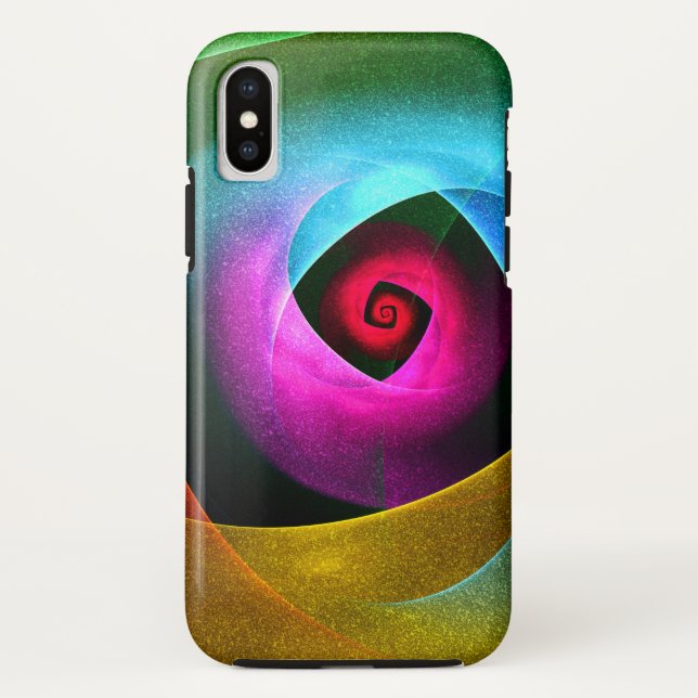 Coques Case-Mate iPhone Bleu orange rose moderne Art Abstrait Motif #24 (Dos)