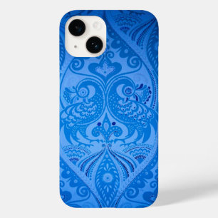 Coque Case-Mate iPhone Bleu Oriental Peacock Birds