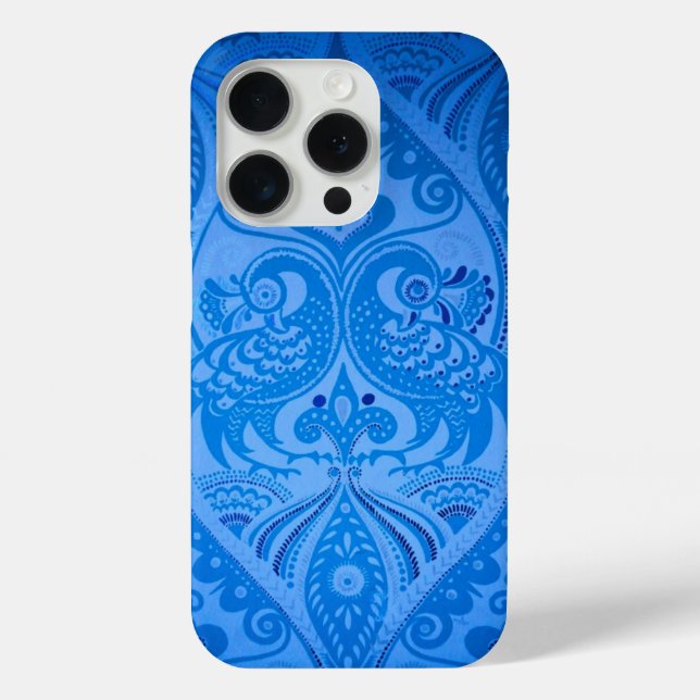 Coques Case-Mate iPhone Bleu Oriental Peacock Birds (Verso)