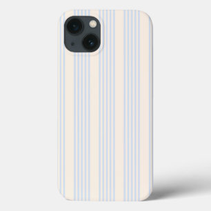 Case-Mate iPhone Case Bleu pâle et beige cinq rayures motif
