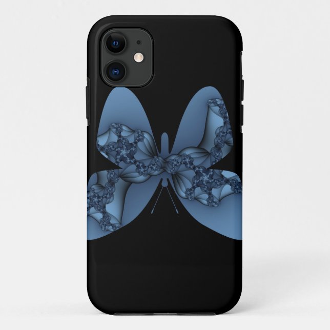 Coques Case-Mate iPhone Bleu papillon (Dos)