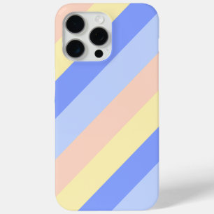 Coque Case-Mate iPhone Bleu pastel et diagonale jaune