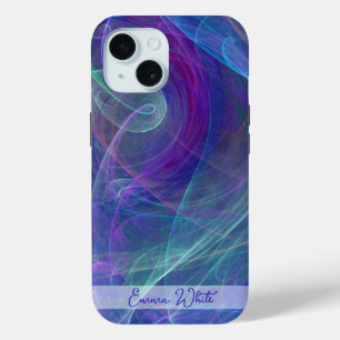 Coque Case-Mate iPhone Bleu pourpre Turquoise Airline Abstraction Monogra