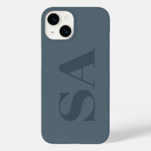 Coque Case-Mate iPhone Bleu Poussiéreux Rustique Aquarelle Minimaliste Co