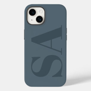 Coque Case-Mate iPhone Bleu Poussiéreux Rustique Aquarelle Minimaliste Co