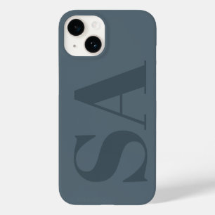 Coque Case-Mate iPhone Bleu Poussiéreux Rustique Aquarelle Minimaliste Co