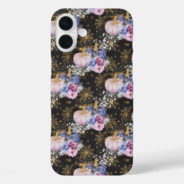 COQUES Case-Mate iPhone BLEU PURPLE ROSE BLANC HALLOWEEN CITROUILLE (Verso)