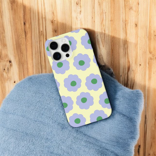 Coques Case-Mate iPhone Bleu Retro Vert Floral Whimsy Preppy Hippie (Créateur téléchargé)