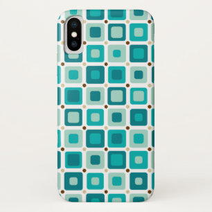 Etui iPhone Case-Mate Bleu rond de motif de carrés