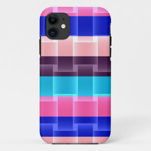 Etui iPhone Case-Mate Bleu rose clair violet Motif Aqua Stripes