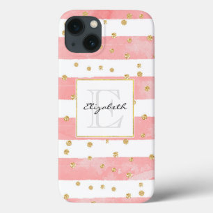 Case-Mate iPhone Case Bleu rose   Faux Gold Confetti