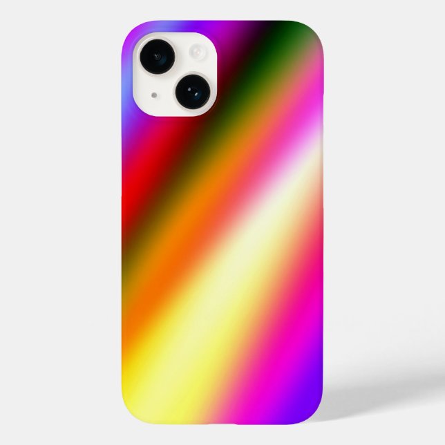 Coques Case-Mate iPhone Bleu rose ombre couleur d'eau abstrait pastel arc- (Verso)