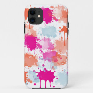 Case-Mate iPhone Case Bleu rose orange Abstrait Peinture