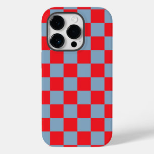 Coque Case-Mate iPhone Bleu rouge À damiers En vichy Motif